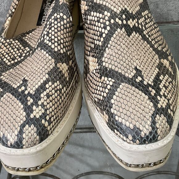 Karl Lagerfeld shoes women’s size 7.5 Leather Platform Loafer - Picture 8 of 13